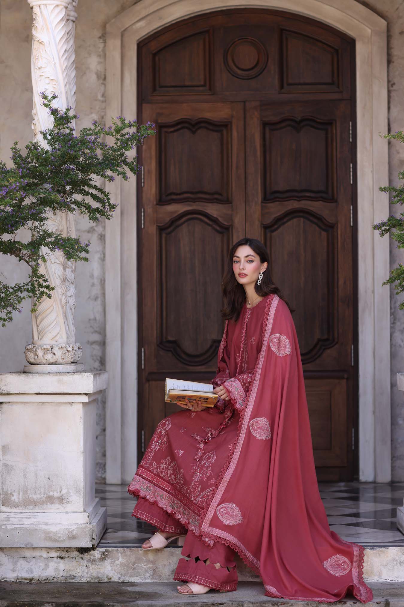 Noor by Saadia Asad | Winter Pashmina 25 | Sienna - Official Noor by Saadia Asad stockist in UK - Sakeena London