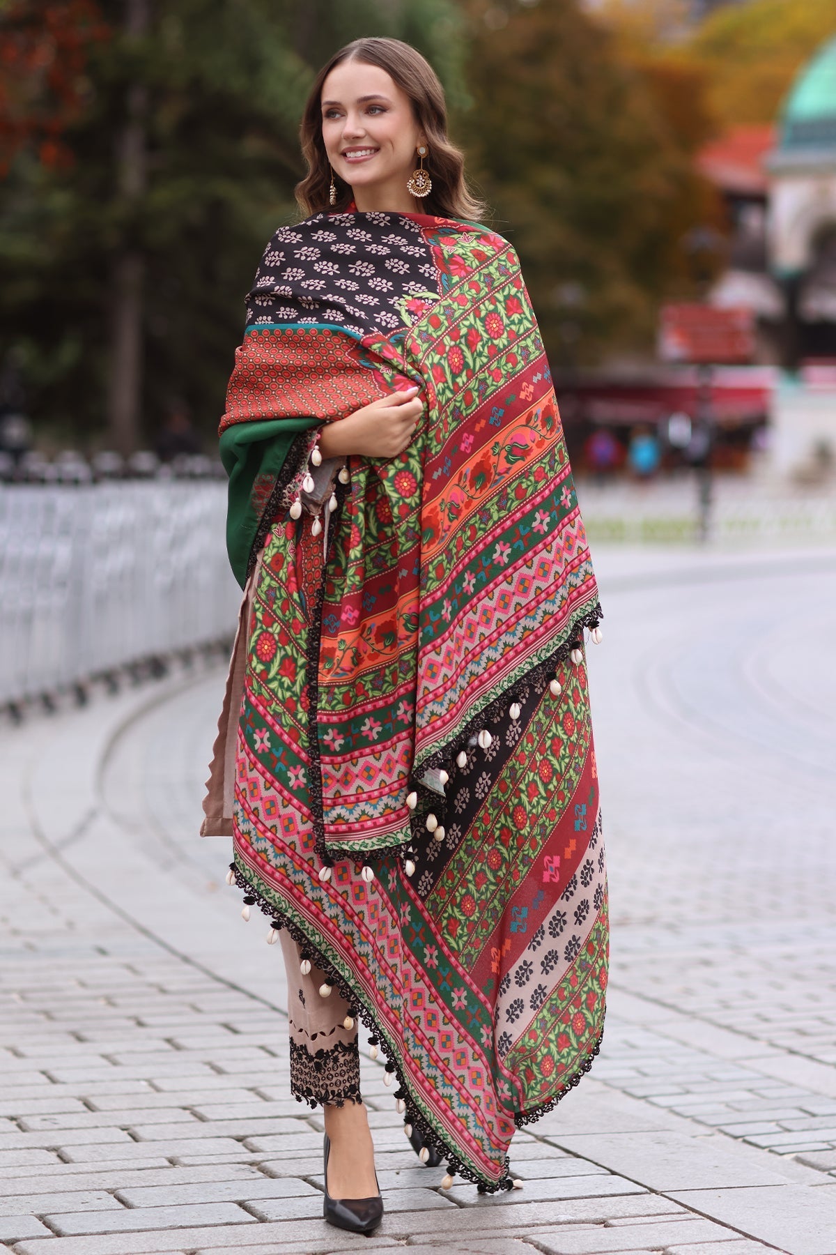 Charizma | Poshima Shawl | PS4-07 - Official Charizma stockist in UK - Sakeena London