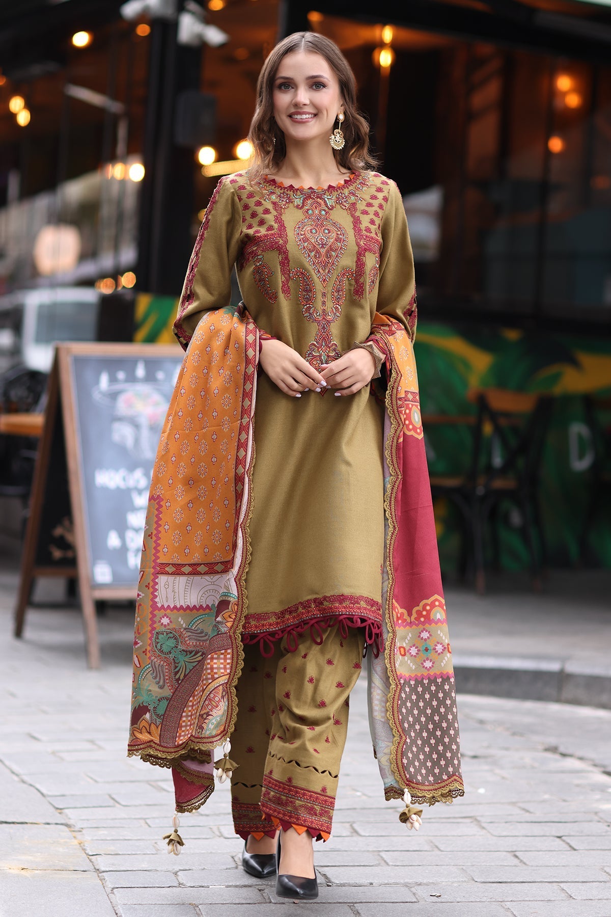 Charizma | Poshima Shawl | PS4-08 - Official Charzima stockist in UK - Sakeena London
