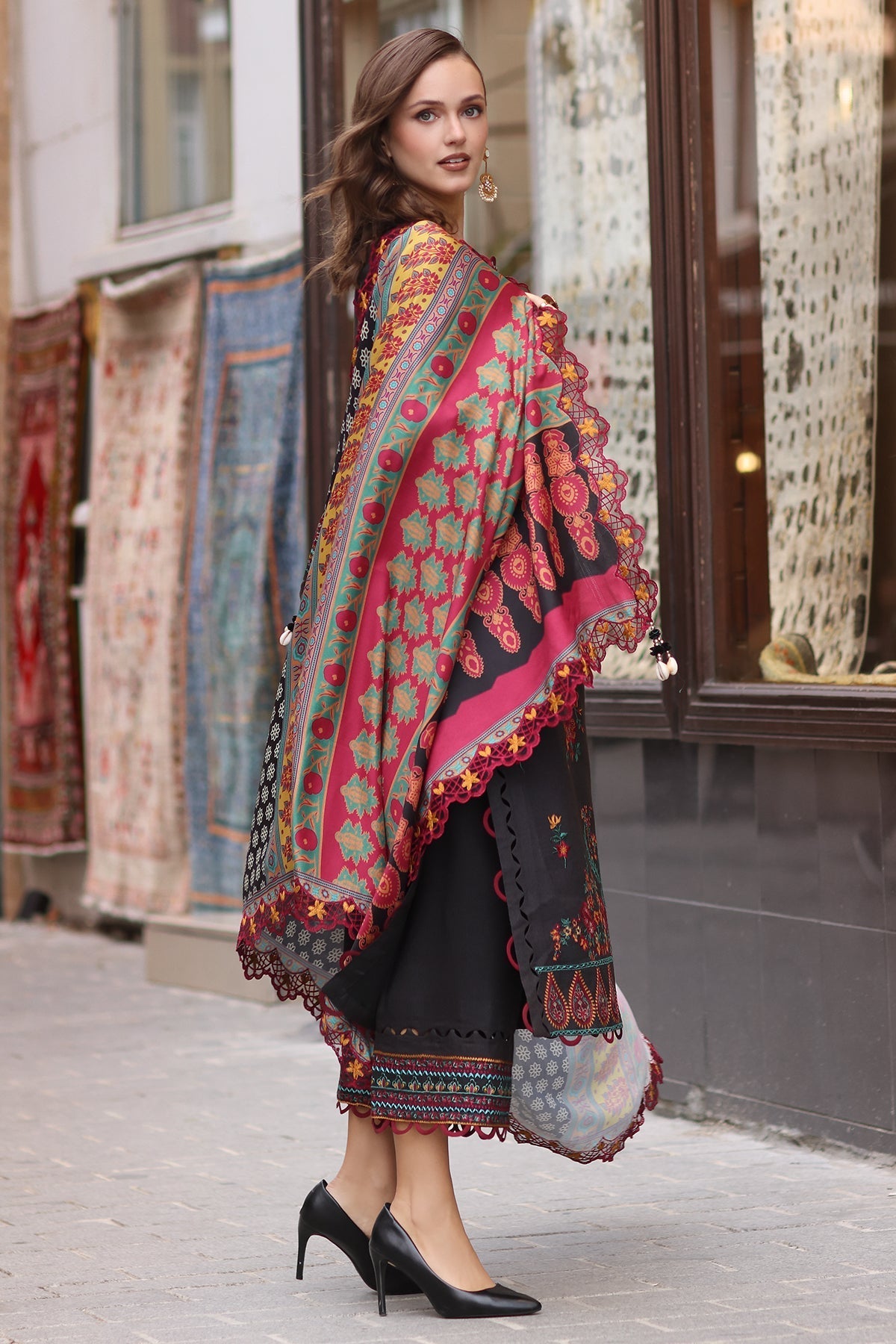 Charizma | Poshima Shawl | PS4-03 - Official Charizma stockist in UK - Sakeena London