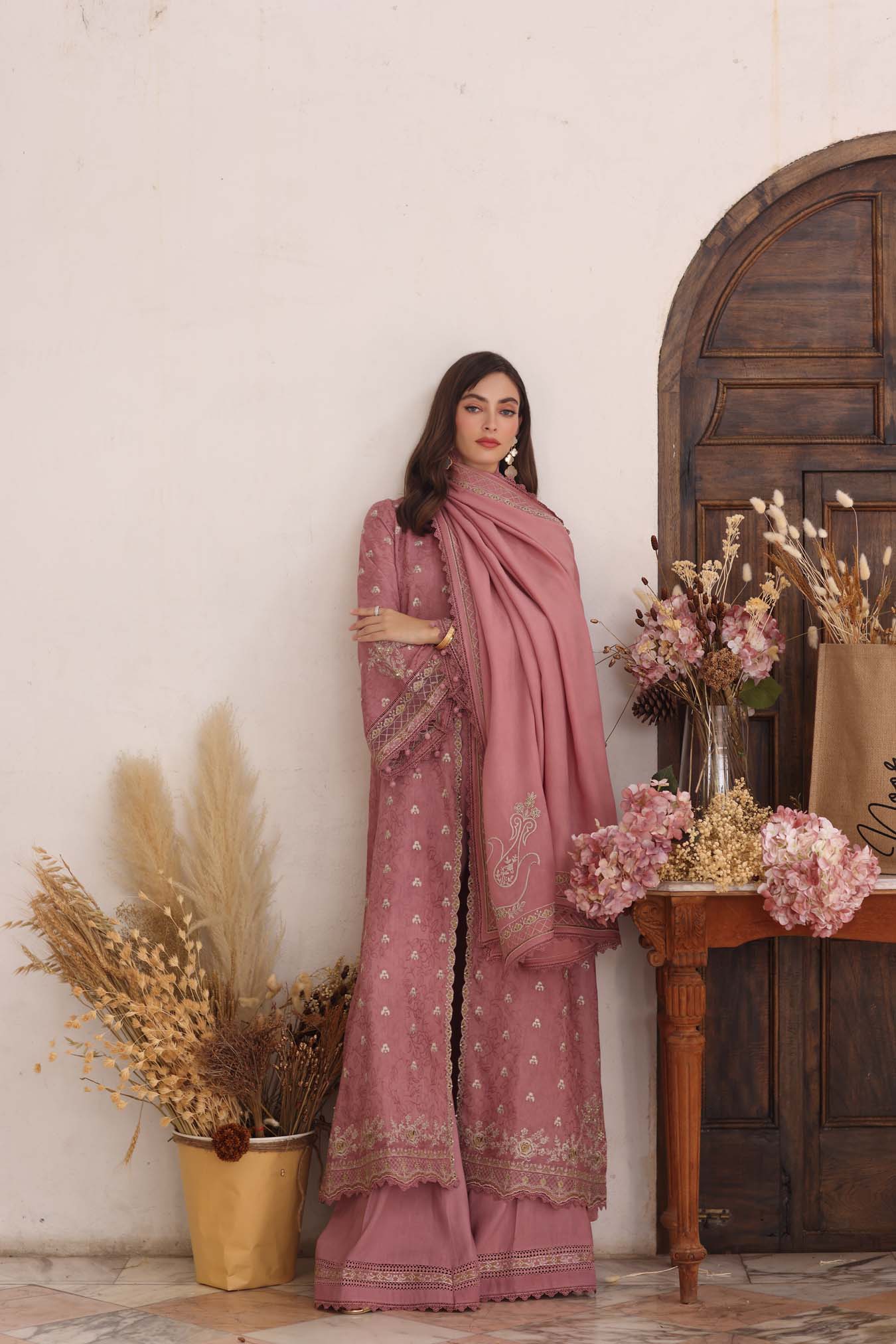 Noor by Saadia Asad | Winter Pashmina 25 | Aveline - Official Noor by Saadia Asad stockist in UK - Sakeena London