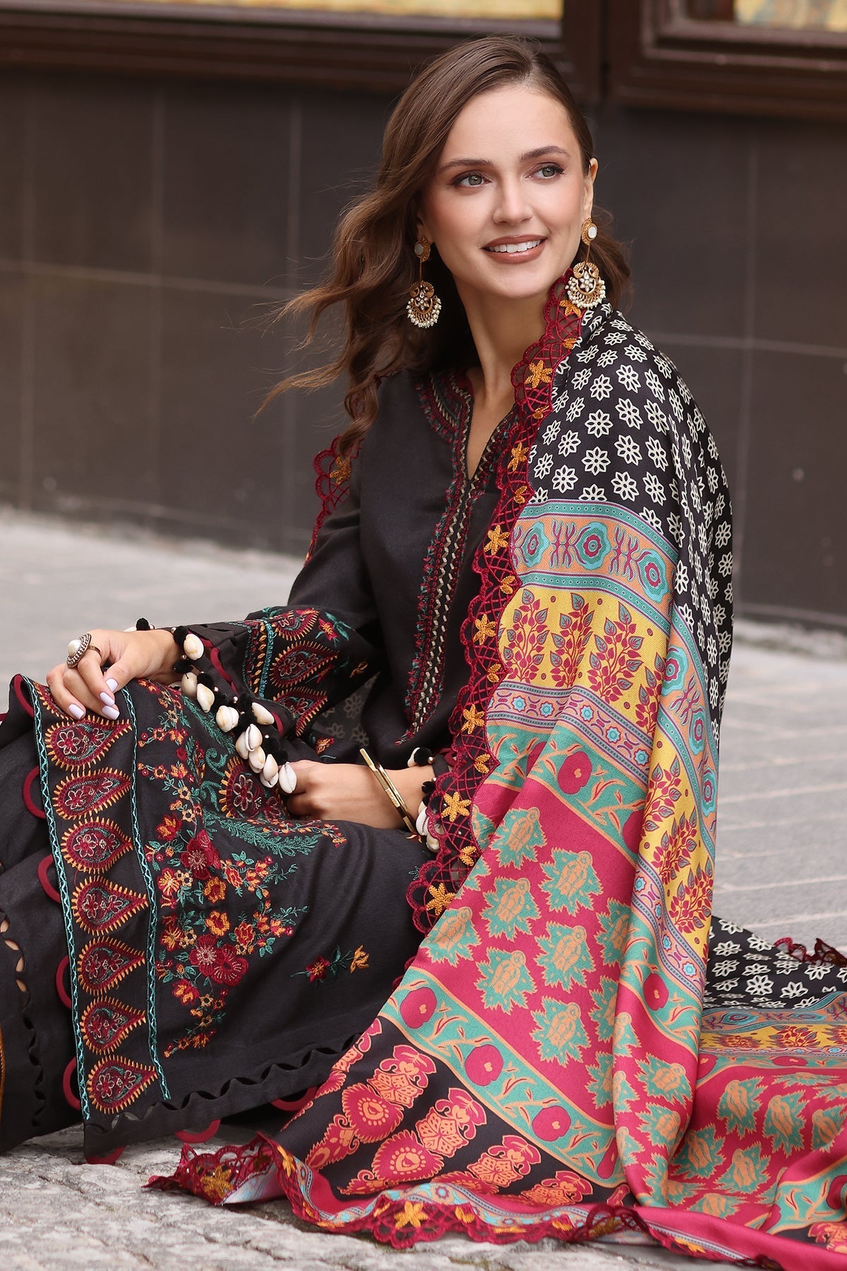 Charizma | Poshima Shawl | PS4-03 - Official Charizma stockist in UK - Sakeena London