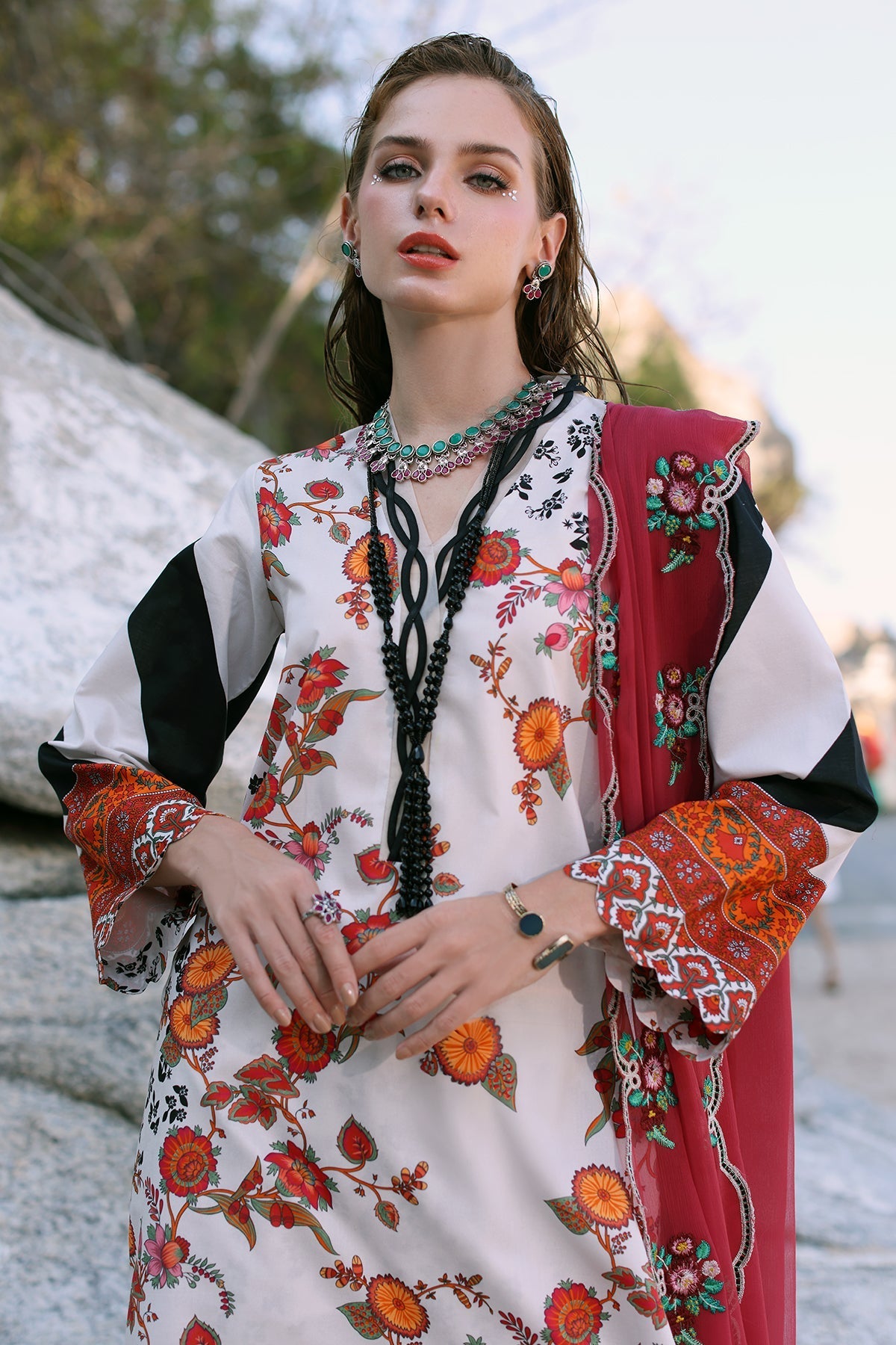 Charizma | Lawn Collection 24 | PM4-27 - Official Charizma stockist in UK - Sakeena London