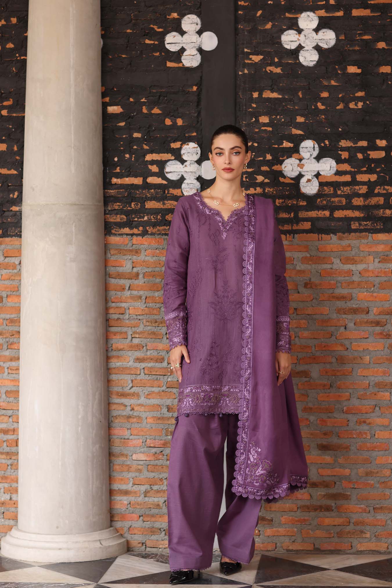 Noor by Saadia Asad | Winter Pashmina 25 | Serenity - Official Noor by Saadia Asad stockist in UK - Sakeena London