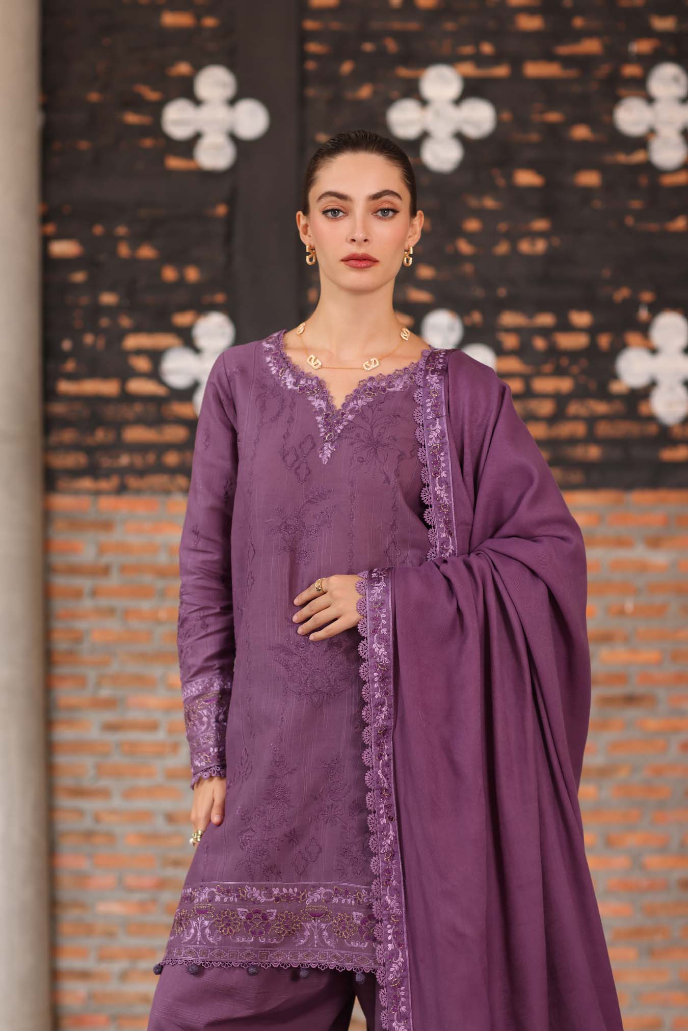 Noor by Saadia Asad | Winter Pashmina 25 | Serenity - Official Noor by Saadia Asad stockist in UK - Sakeena London