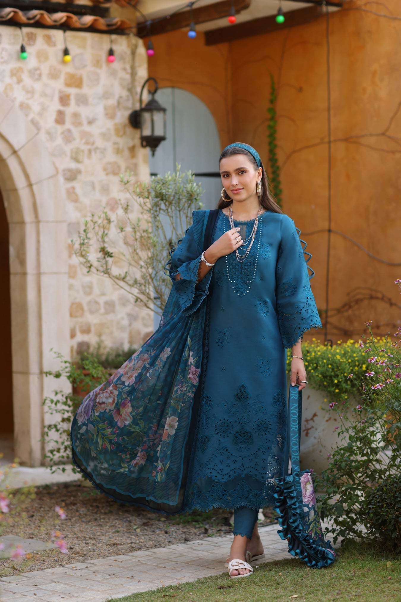 Noor by Saadia Asad | Luxe Chikankari 25 D8-B - Official Noor by Saadia Asad stockist in UK - Sakeena London