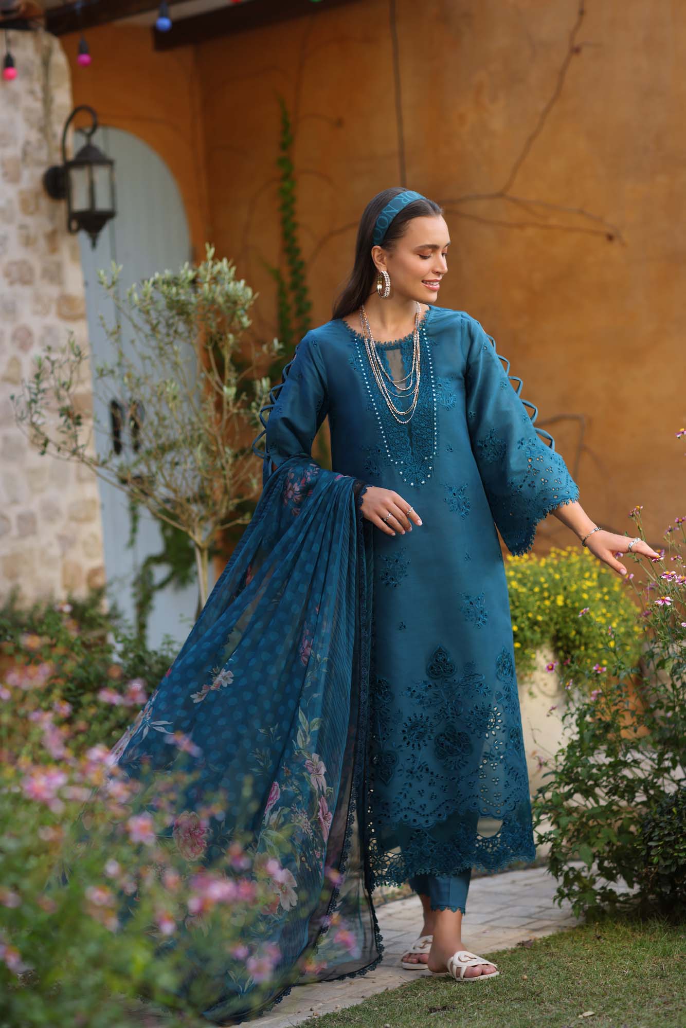 Noor by Saadia Asad | Luxe Chikankari 25 D8-B - Official Noor by Saadia Asad stockist in UK - Sakeena London