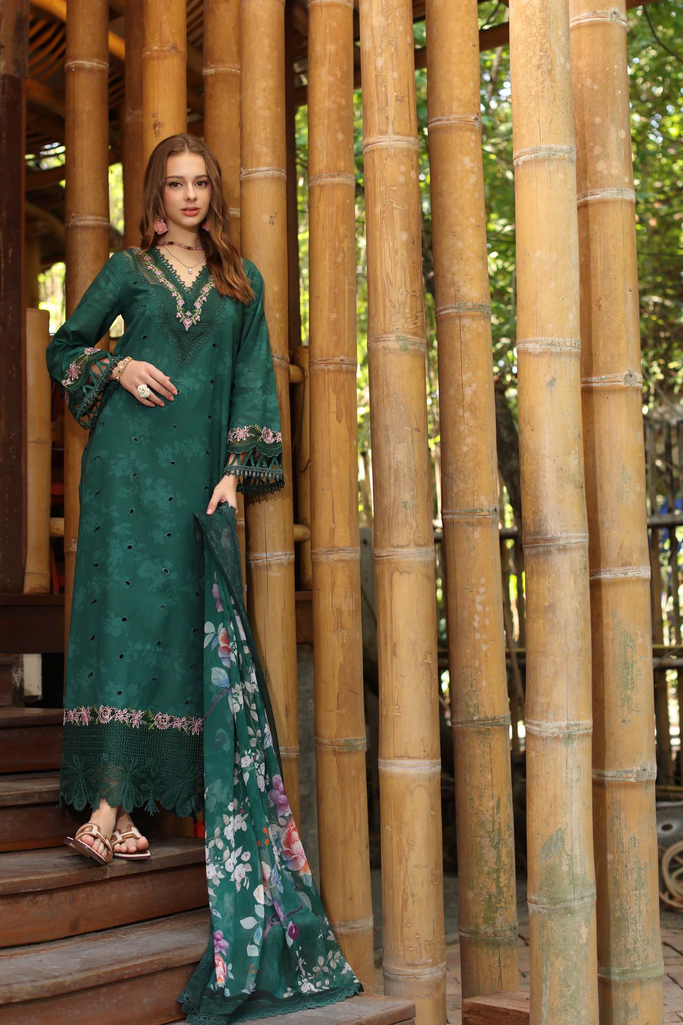 Noor by Saadia Asad | Eid Luxe Printedkari | D9-B - Official Noor by Saadia Asad stockist in UK - Sakeena London