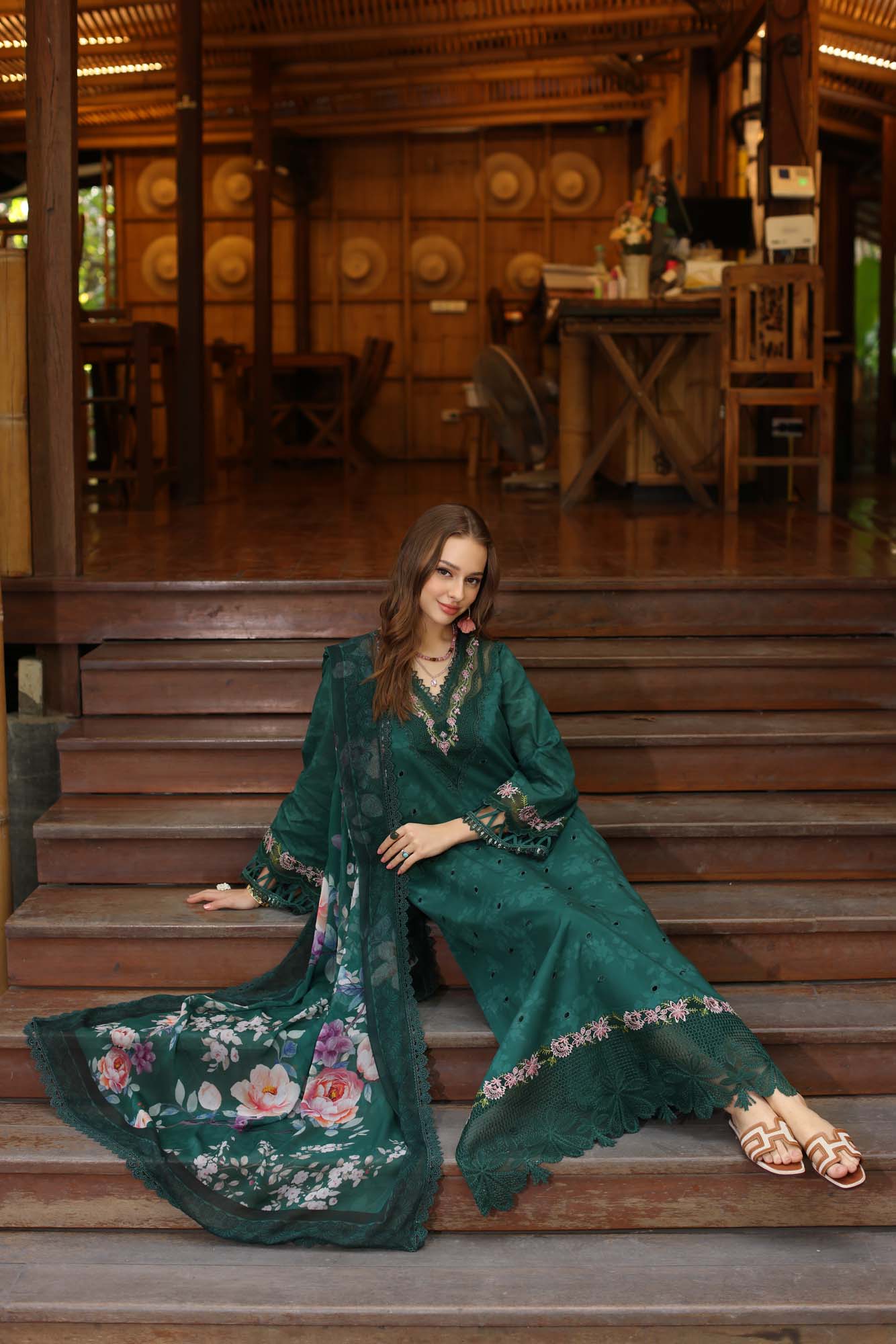 Noor by Saadia Asad | Eid Luxe Printedkari | D9-B - Official Noor by Saadia Asad stockist in UK - Sakeena London
