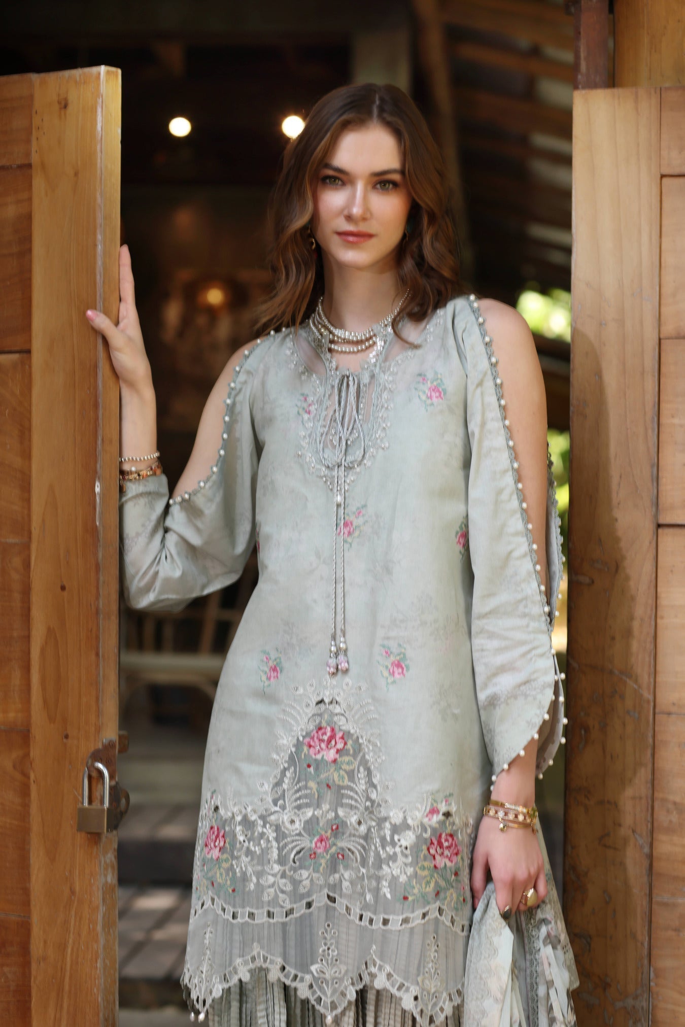Noor by Saadia Asad | Eid Luxe Printedkari | D2-A - Official Noor by Saadia Asad stockist in UK - Sakeena London