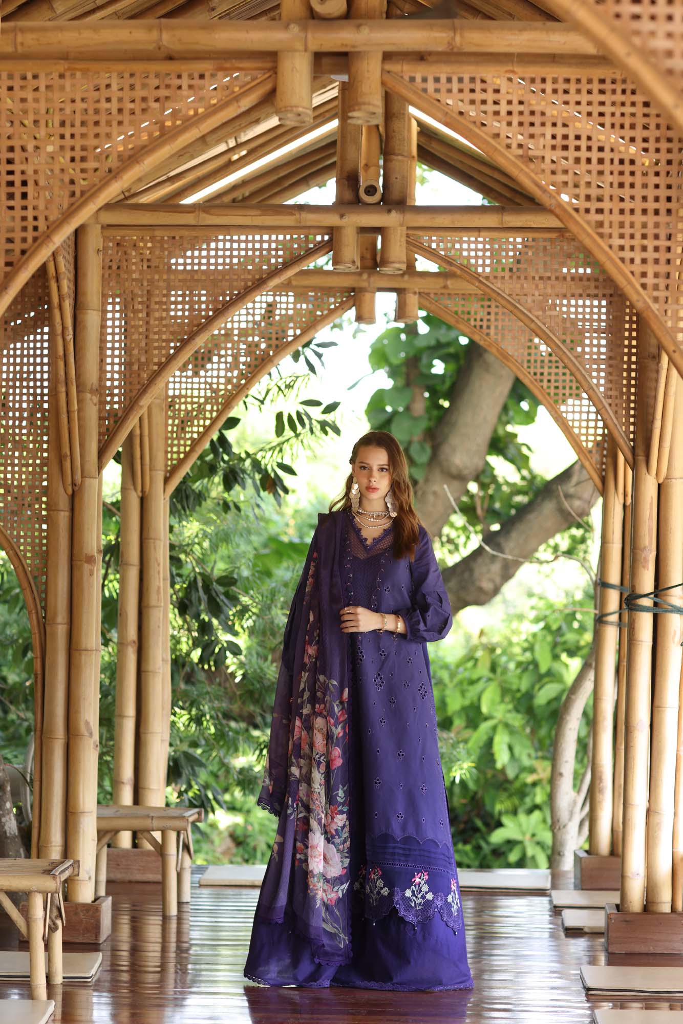 Noor by Saadia Asad | Eid Luxe Printedkari | D7-B - Official Noor by Saadia Asad stockist in UK - Sakeena London
