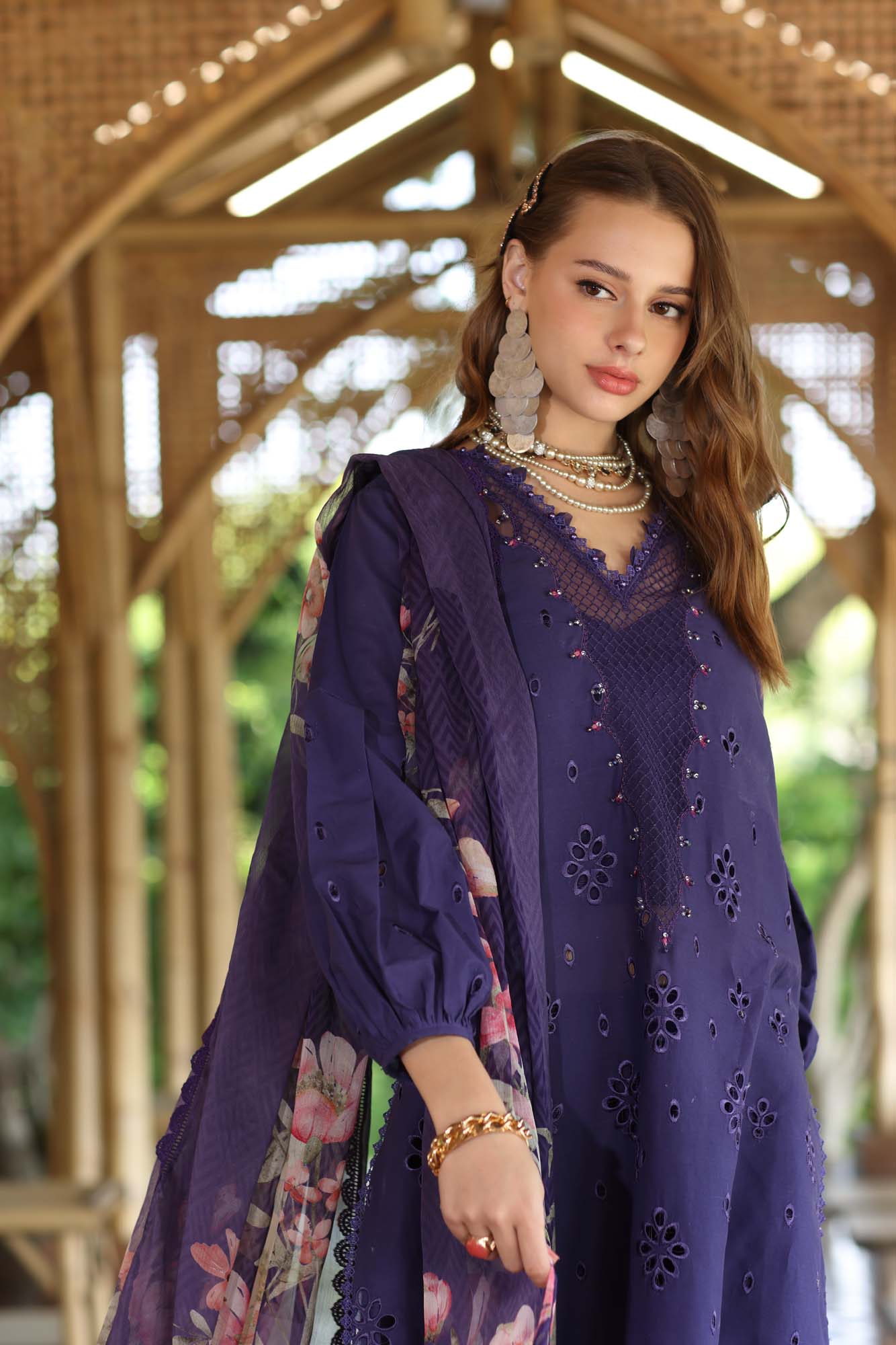 Noor by Saadia Asad | Eid Luxe Printedkari | D7-B - Official Noor by Saadia Asad stockist in UK - Sakeena London