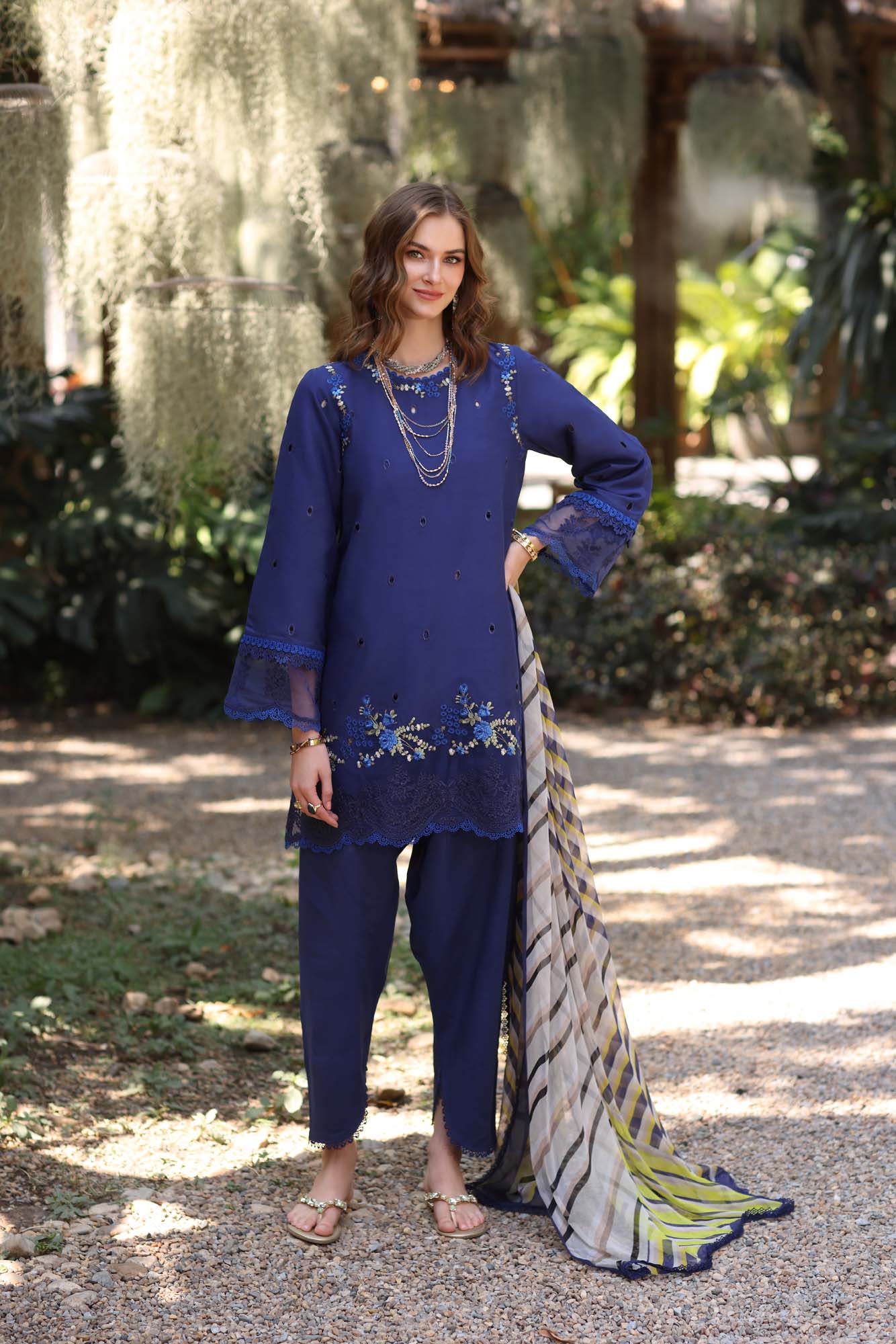 Noor by Saadia Asad | Eid Luxe Printedkari | D3-A - Official Noor by Saadia Asad stockist in UK - Sakeena London