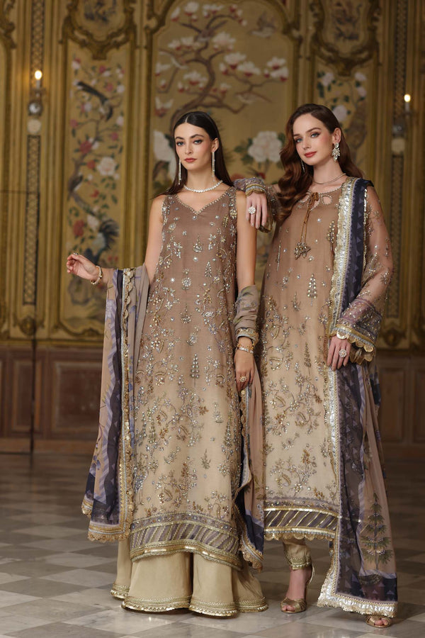Noor by Saadia Asad | Festive 25 | D2 - Beige - Official Noor by Saadia Asad stockist in UK - Sakeena London