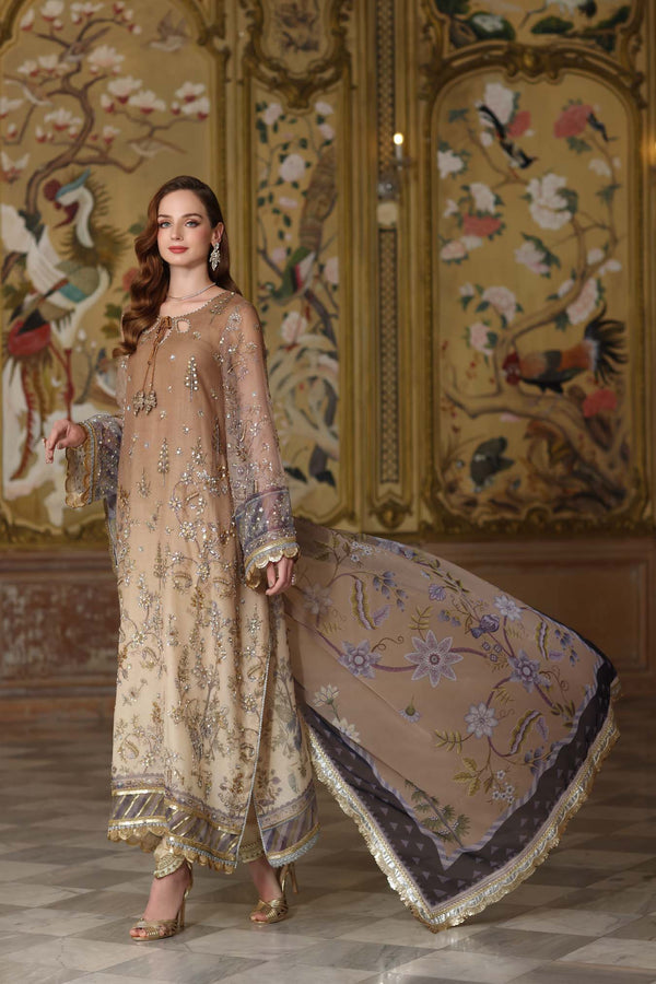 Noor by Saadia Asad | Festive 25 | D2 - Beige - Official Noor by Saadia Asad stockist in UK - Sakeena London