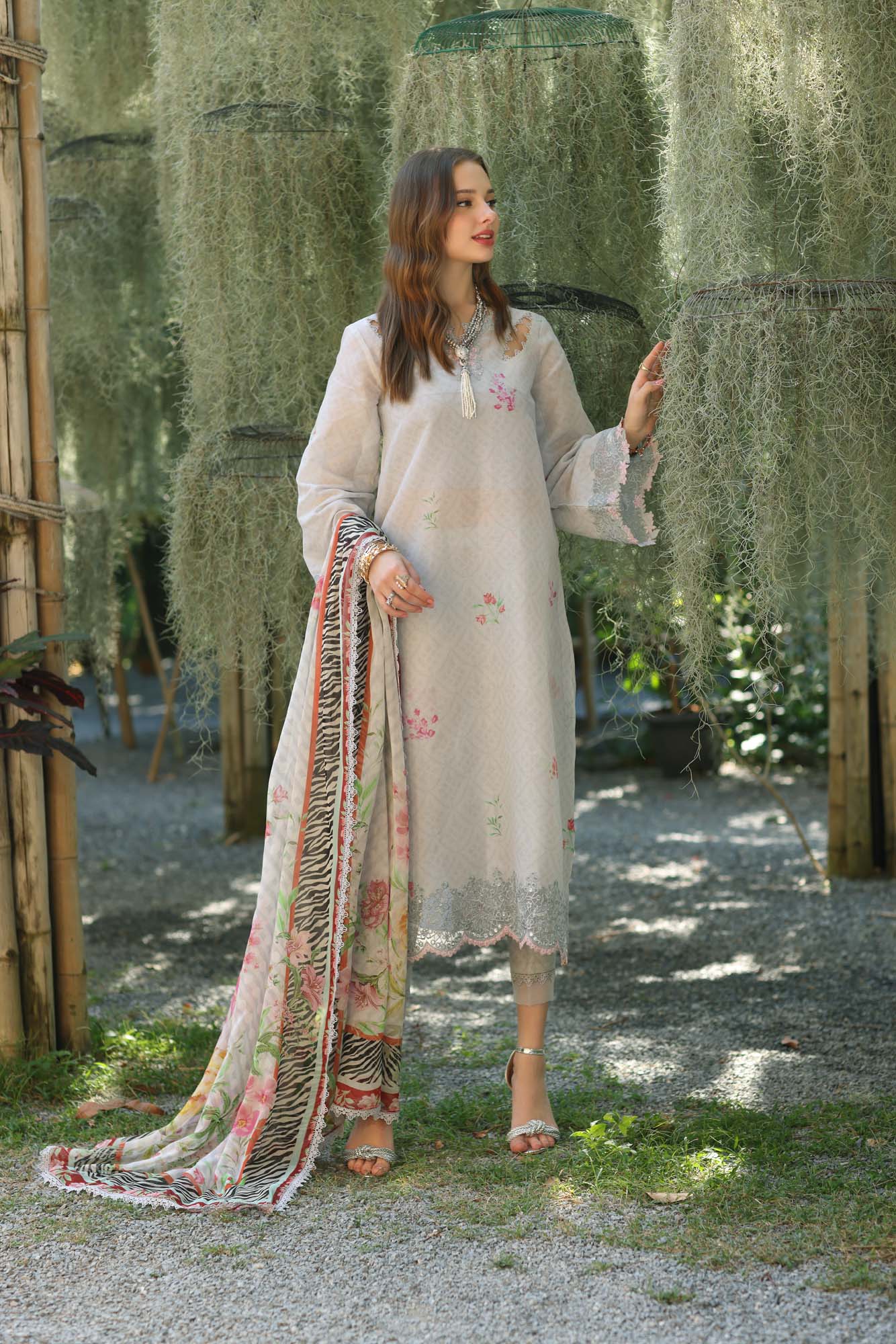 Noor by Saadia Asad | Eid Luxe Printedkari | D10-A - Official Noor by Saadia Asad stockist in UK - Sakeena London