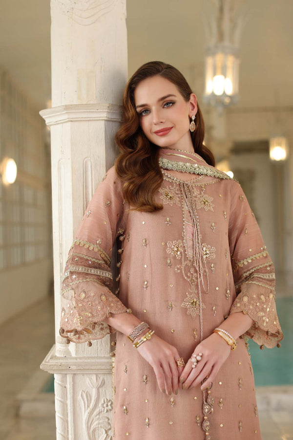 Noor by Saadia Asad | Festive 25 | D4 - Tea Pink - Official Noor by Saadia Asad stockist in UK - Sakeena London