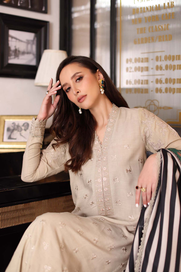 Noor by Saadia Asad | Winter Embroidered Printkhaas 25 | D1 - B - Official Noor by Saadia Asad stockist in UK - Sakeena London