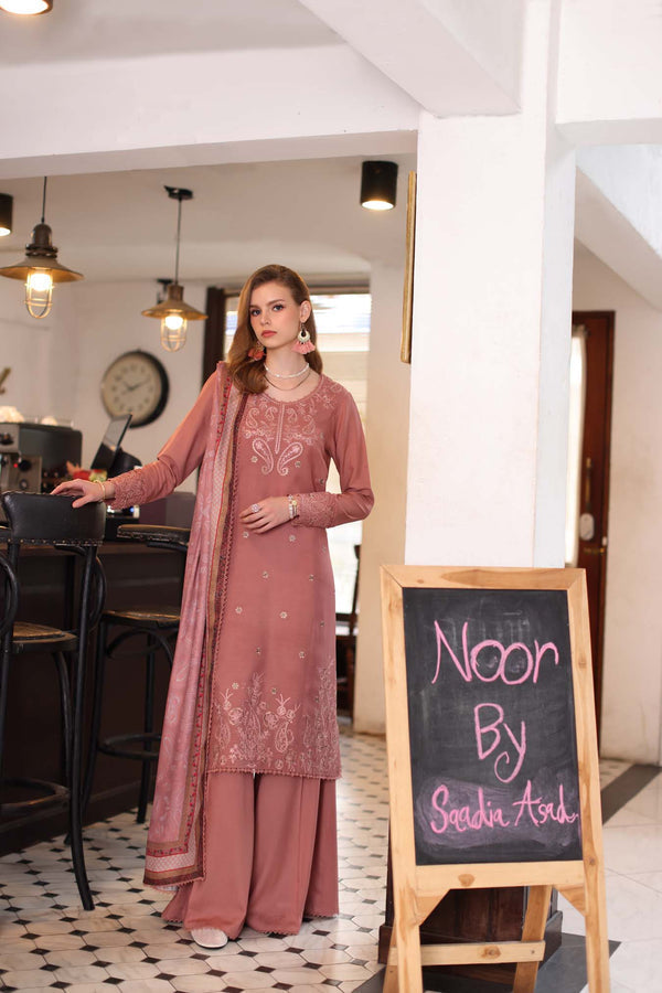 Noor by Saadia Asad | Winter Embroidered Printkhaas 25 | D2 - B - Official Noor by Saadia Asad stockist in UK - Sakeena London