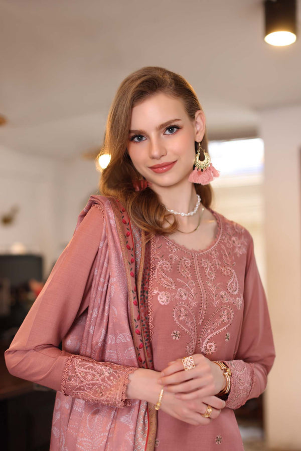 Noor by Saadia Asad | Winter Embroidered Printkhaas 25 | D2 - B - Official Noor by Saadia Asad stockist in UK - Sakeena London