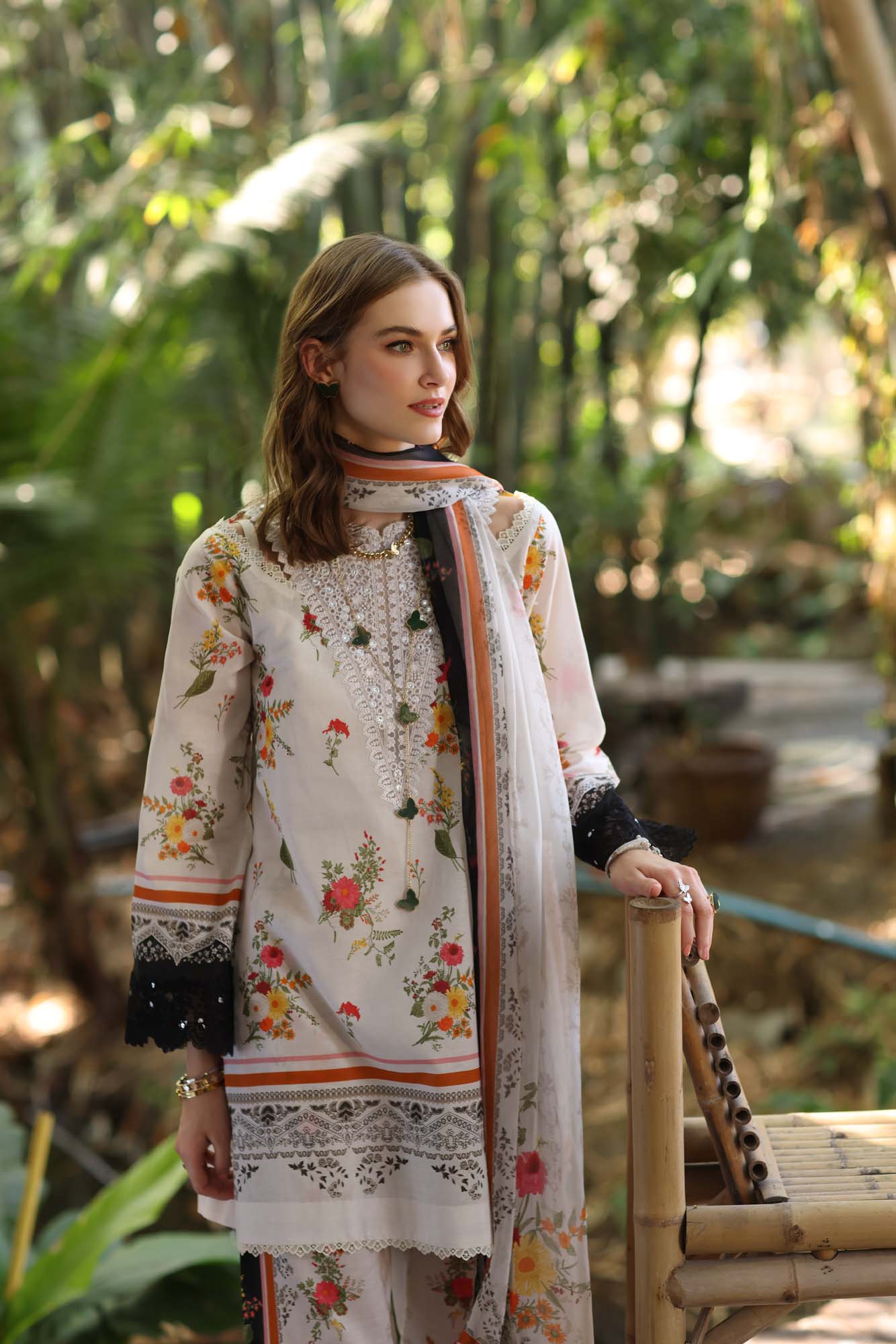 Noor by Saadia Asad | Eid Luxe Printedkari | D4-B - Official Noor by Saadia Asad stockist in UK - Sakeena London