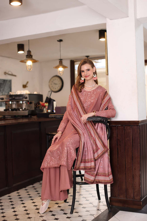 Noor by Saadia Asad | Winter Embroidered Printkhaas 25 | D2 - B - Official Noor by Saadia Asad stockist in UK - Sakeena London