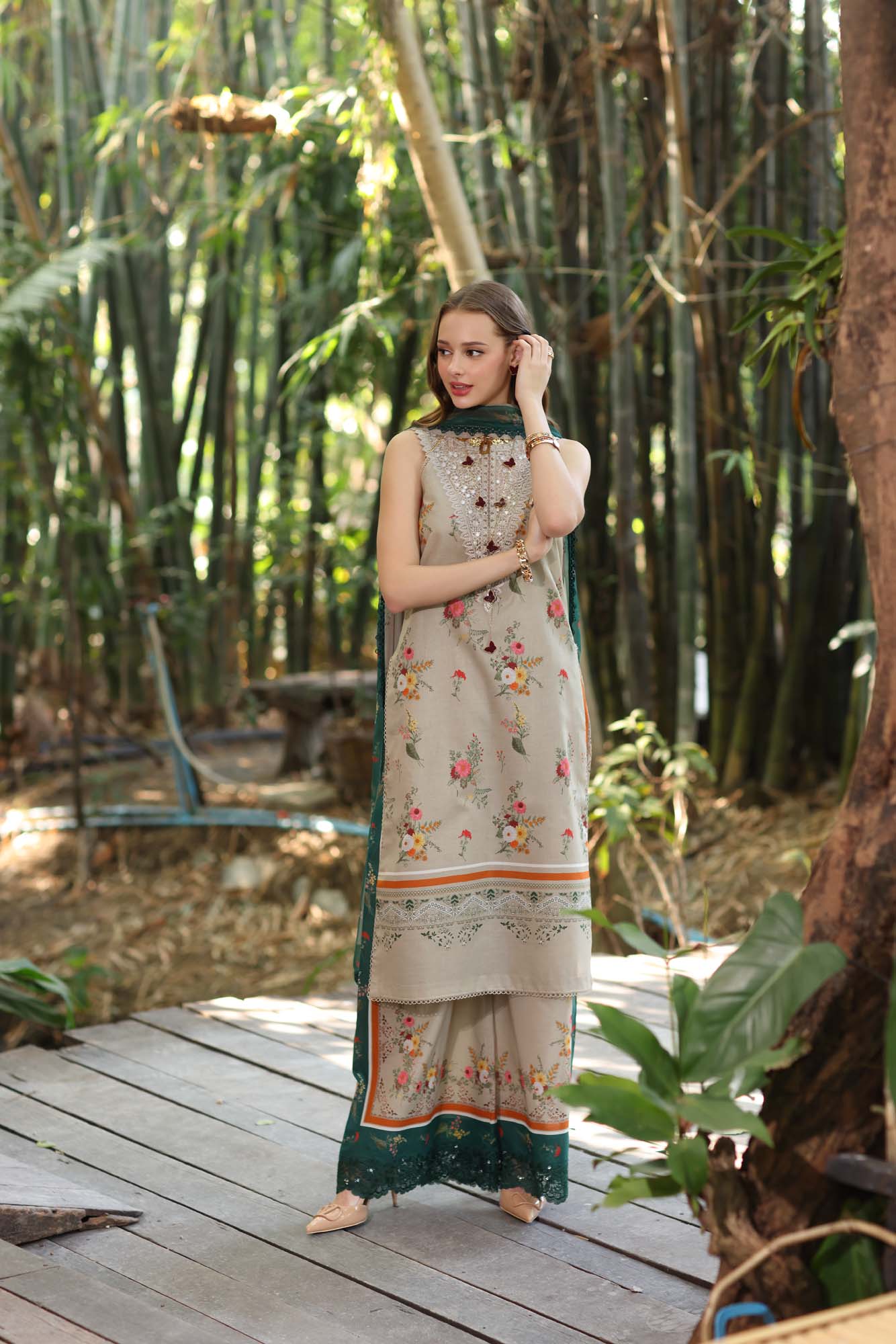 Noor by Saadia Asad | Eid Luxe Printedkari | D4-A - Official Noor by Saadia Asad stockist in UK - Sakeena London