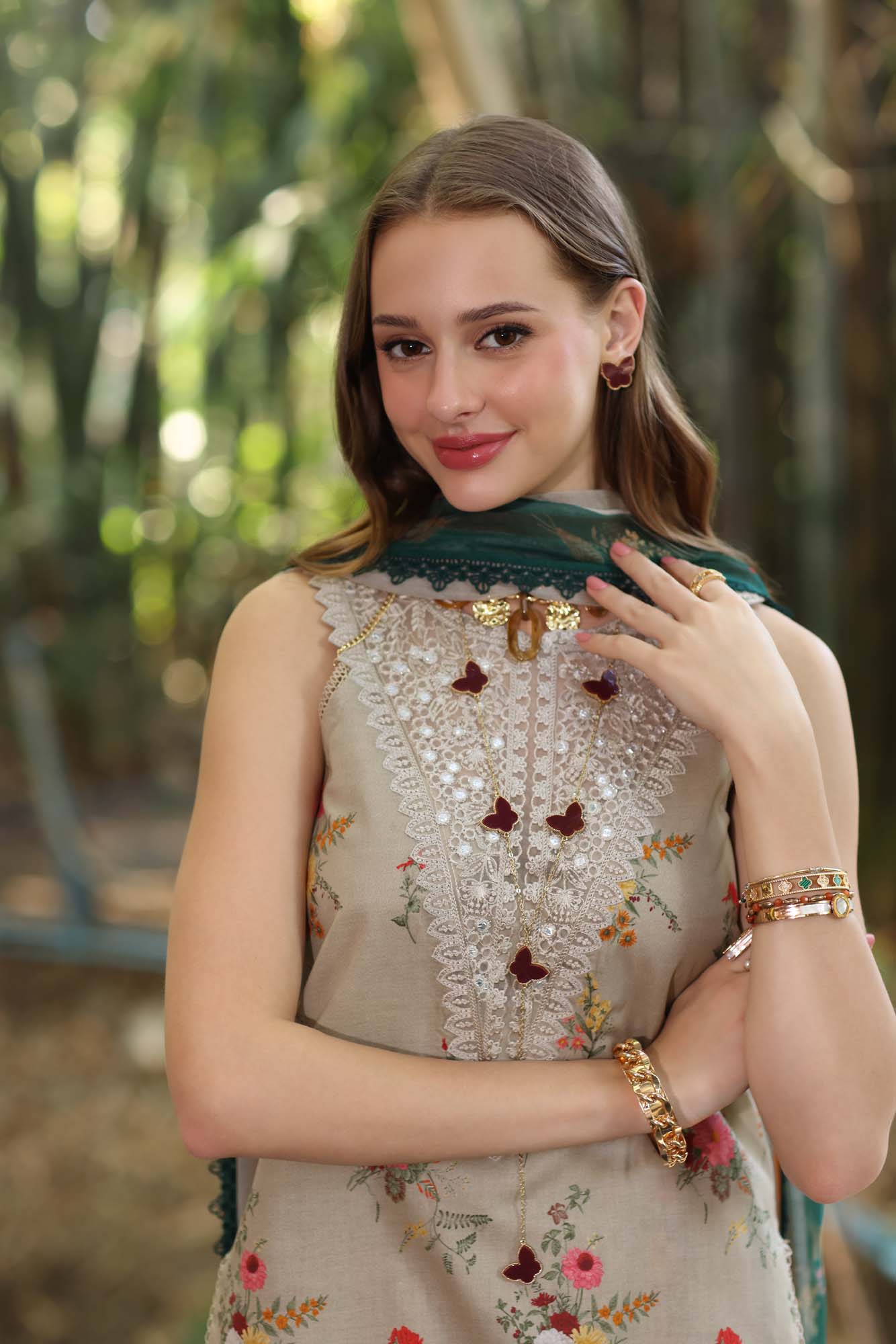Noor by Saadia Asad | Eid Luxe Printedkari | D4-A - Official Noor by Saadia Asad stockist in UK - Sakeena London
