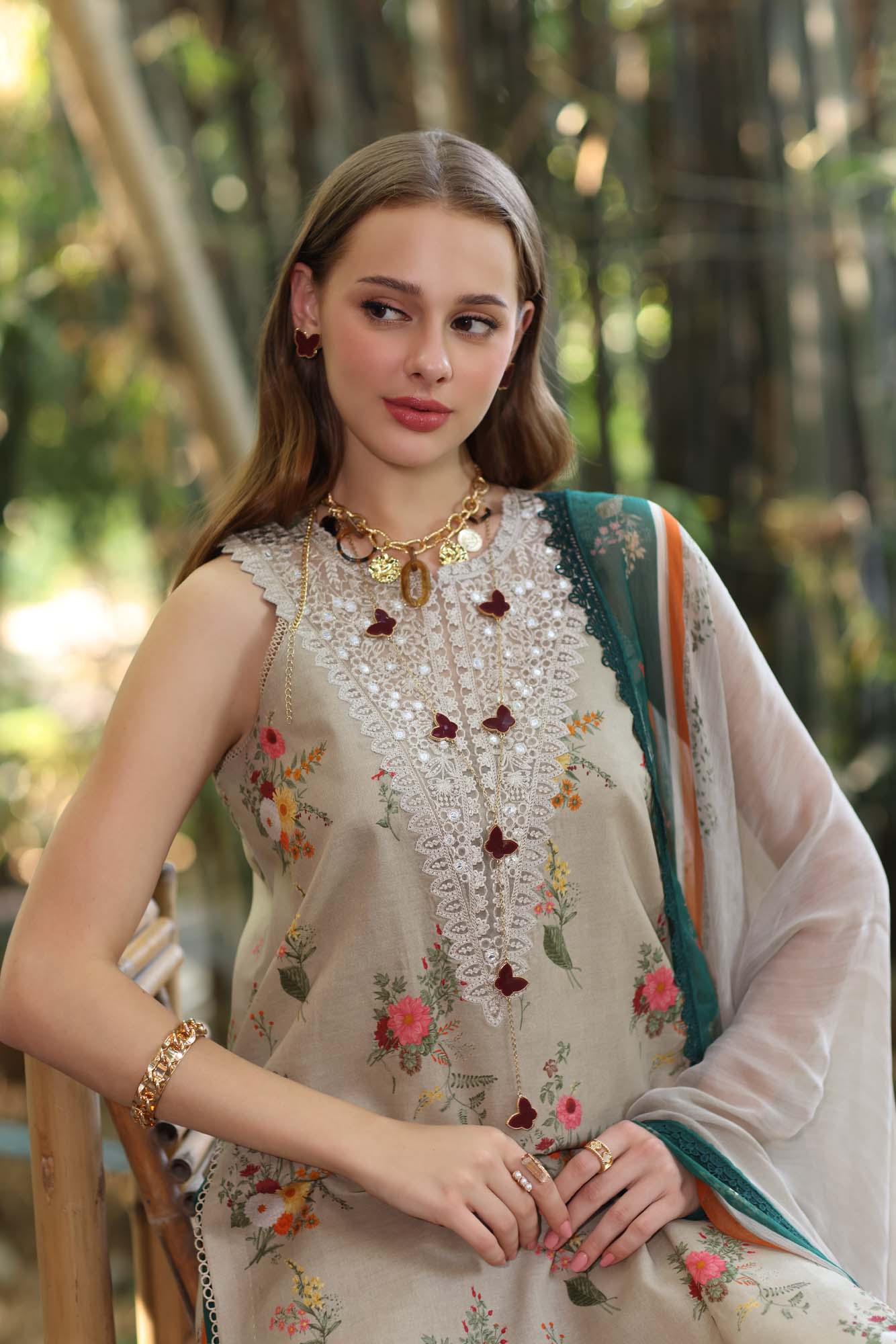 Noor by Saadia Asad | Eid Luxe Printedkari | D4-A - Official Noor by Saadia Asad stockist in UK - Sakeena London
