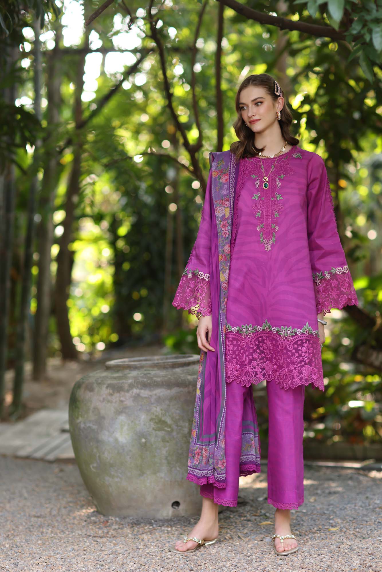 Noor by Saadia Asad | Eid Luxe Printedkari | D1-A - Official Noor by Saadia Asad stockist in UK - Sakeena London