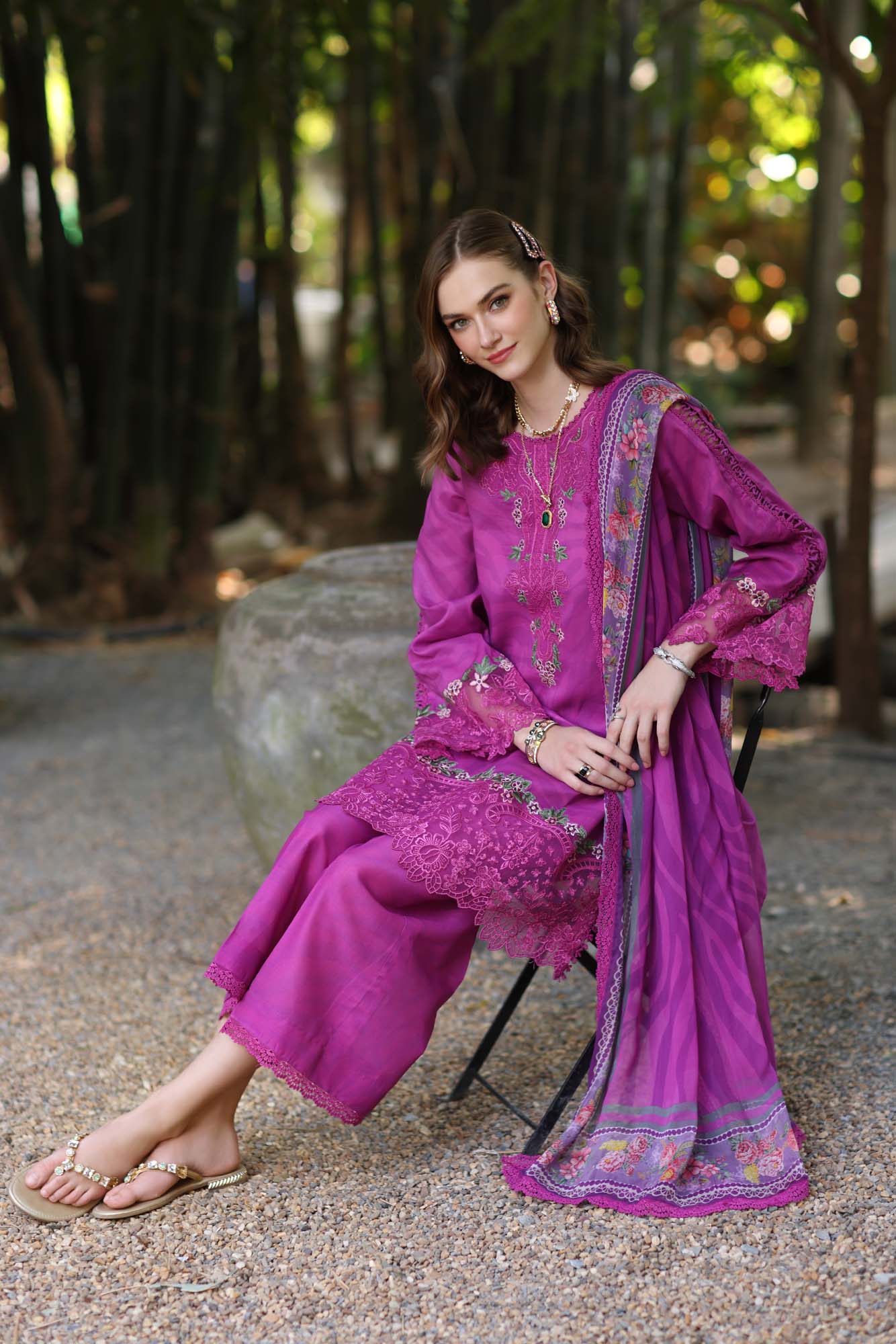 Noor by Saadia Asad | Eid Luxe Printedkari | D1-A - Official Noor by Saadia Asad stockist in UK - Sakeena London