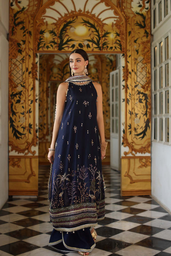 Noor by Saadia Asad | Festive 25 | D3 - Blue - Official Noor by Saadia Asad stockist in UK - Sakeena London