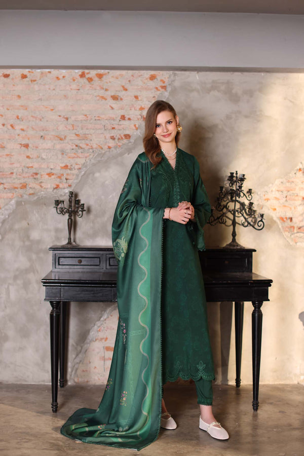 Noor by Saadia Asad | Winter Embroidered Printkhaas 25 | D3 - A - Official Noor by Saadia Asad stockist in UK - Sakeena London