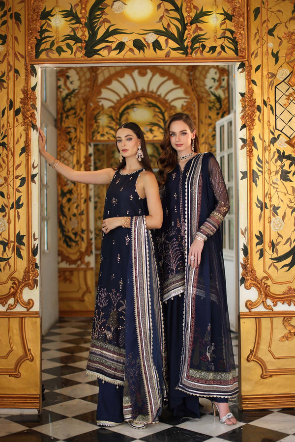 Noor by Saadia Asad | Festive 25 | D3 - Blue - Official Noor by Saadia Asad stockist in UK - Sakeena London