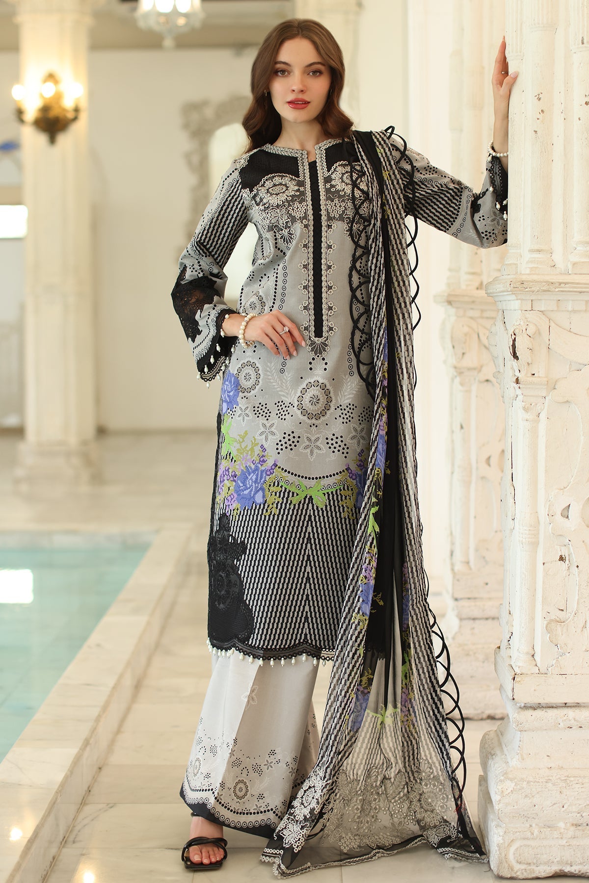Charizma | Aniq Lawn Collection | AN5-02 - Official Charizma stockist in UK - Sakeena London