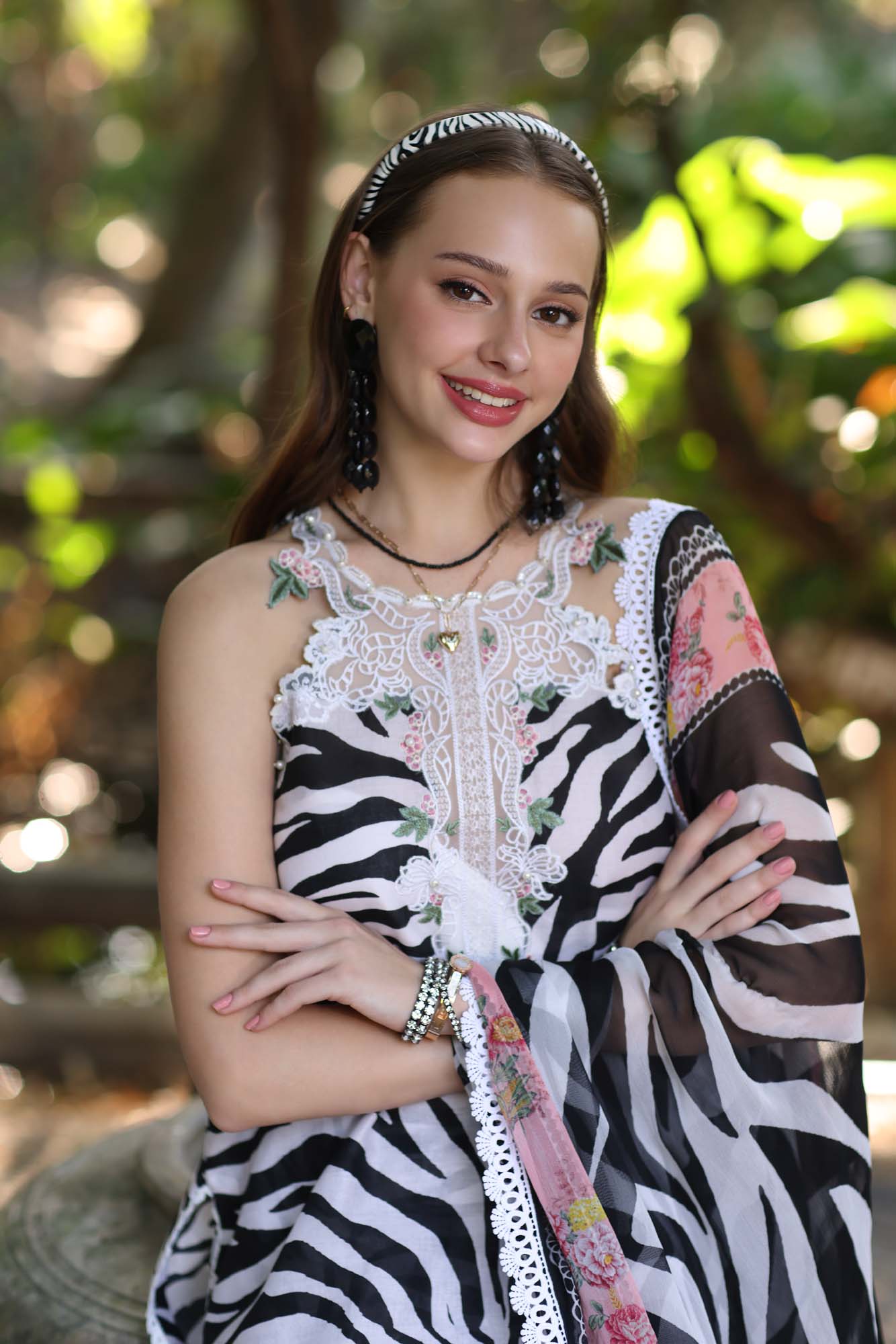 Noor by Saadia Asad | Eid Luxe Printedkari | D1-B - Official Noor by Saadia Asad stockist in UK - Sakeena London