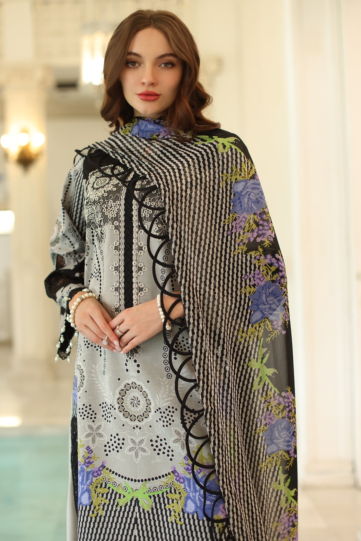 Charizma | Aniq Lawn Collection | AN5-02 - Official Charizma stockist in UK - Sakeena London