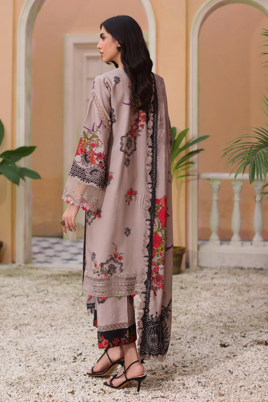 Charizma | Sheen Embroidered Linen Shawl | SHW4-02 - Official Charizma stockist in UK - Sakeena London