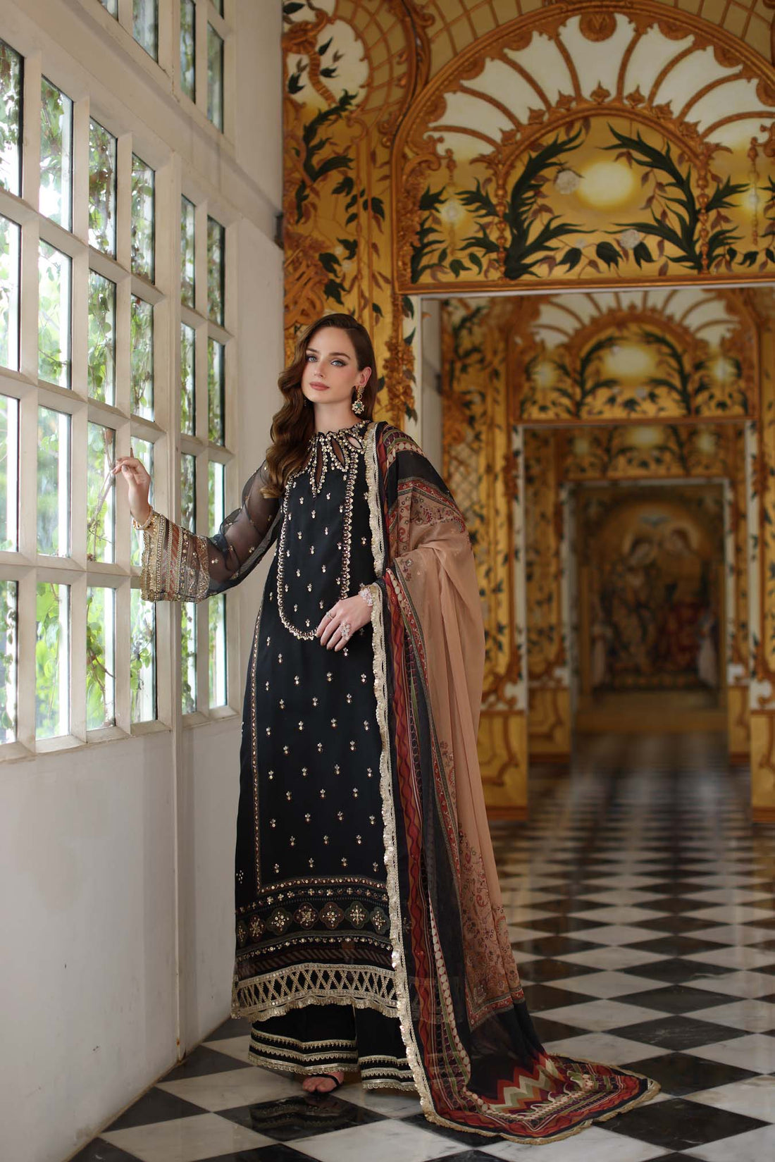 Noor by Saadia Asad | Festive 25 | D1 - Black - Official Noor by Saadia Asad stockist in UK - Sakeena London