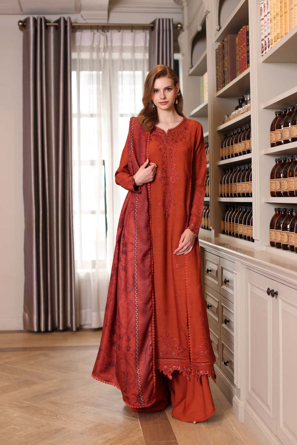 Noor by Saadia Asad | Winter Embroidered Printkhaas 25 | D5 - A - Official Noor by Saadia Asad stockist in UK - Sakeena London