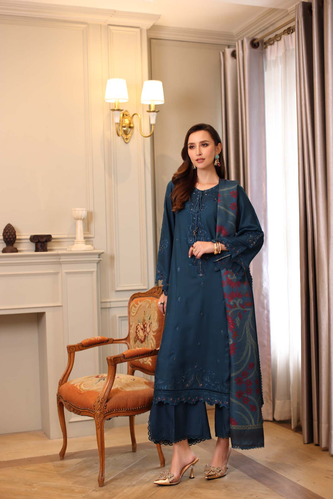 Saadia Asad | Winter Printkhaas 25 | D5 - B - Official Saadia Asad stockist in UK - Sakeena London