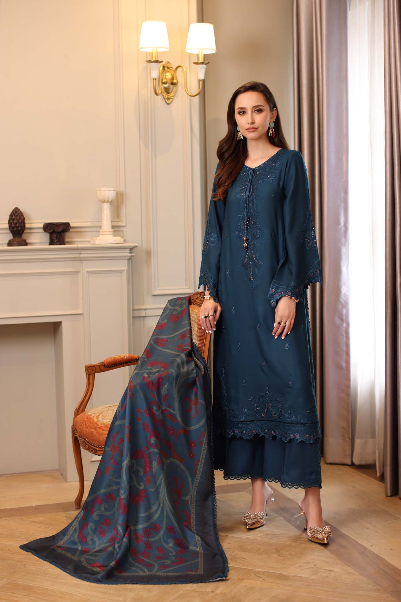 Saadia Asad | Winter Printkhaas 25 | D5 - B - Official Saadia Asad stockist in UK - Sakeena London
