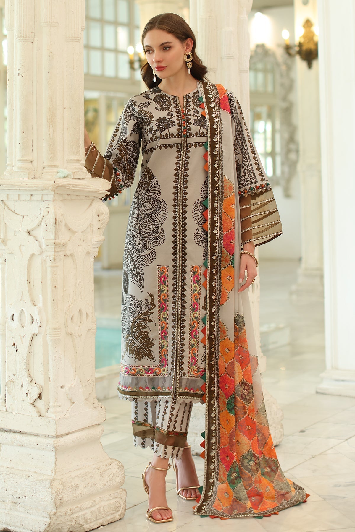 Charizma | Aniq Lawn Collection | AN5-08 - Official Charizma stockist in UK - Sakeena London