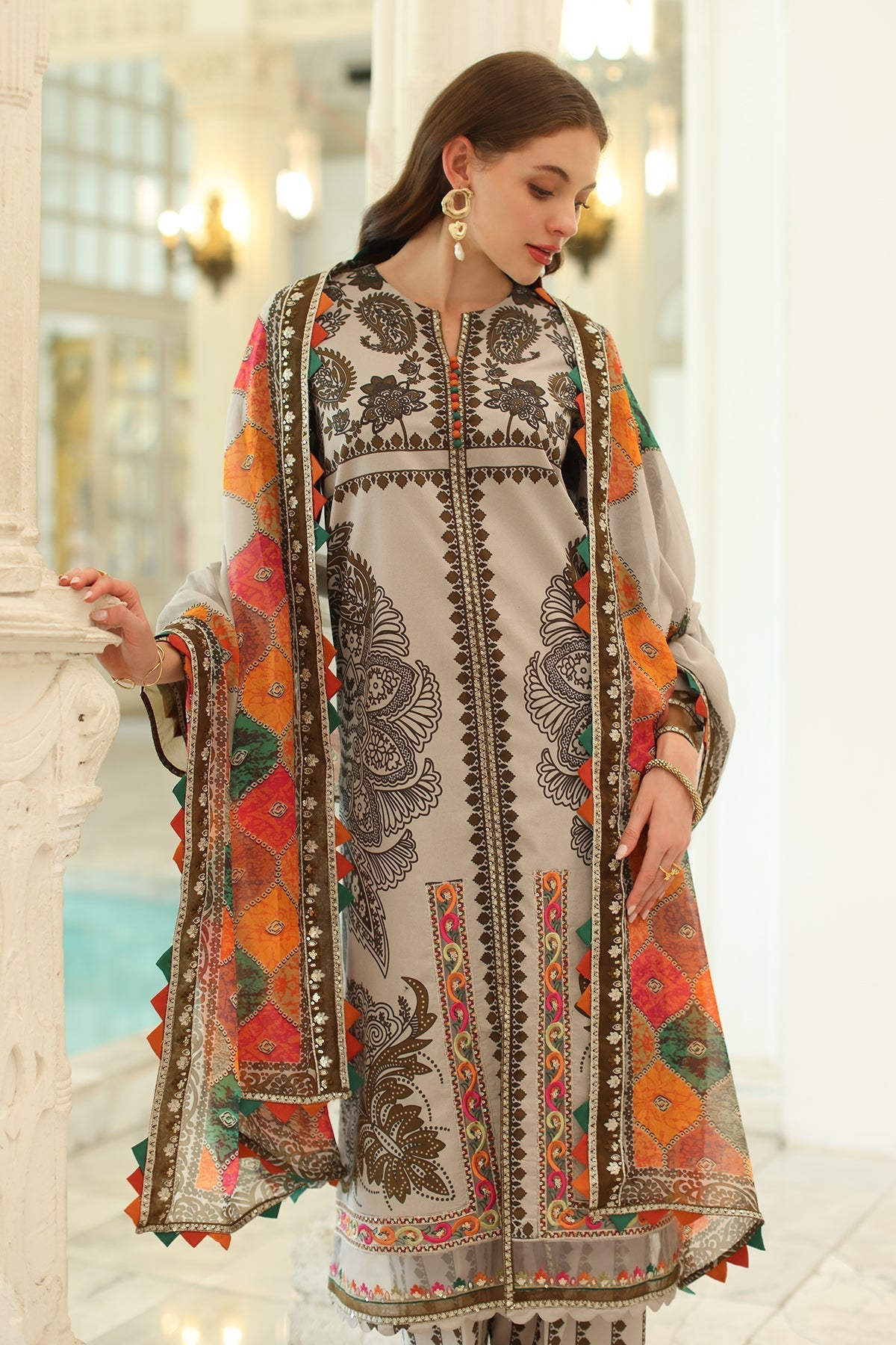 Charizma | Aniq Lawn Collection | AN5-08 - Official Charizma stockist in UK - Sakeena London