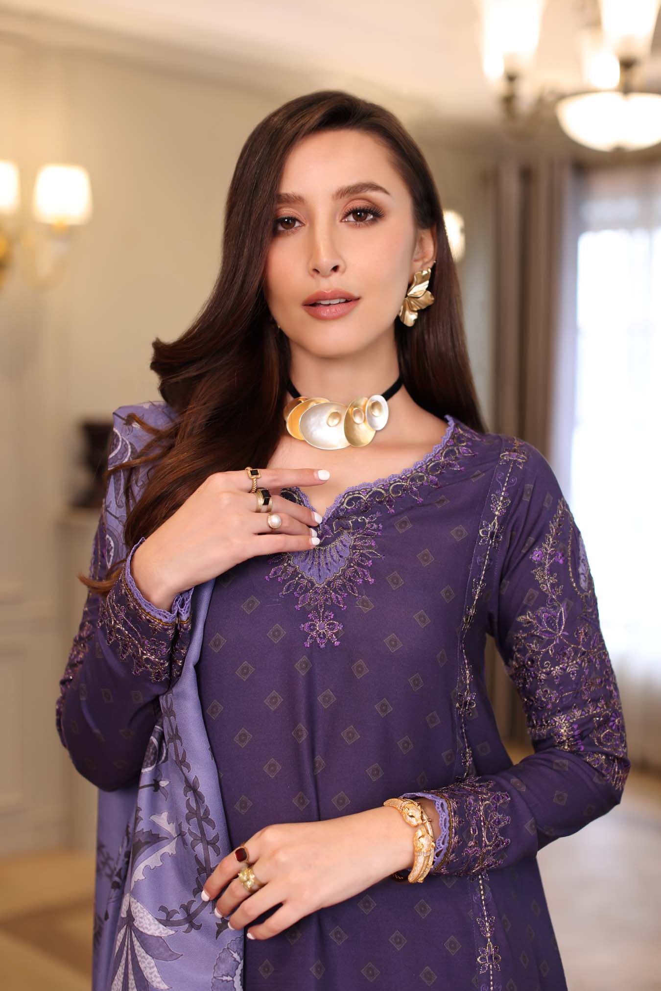 Saadia Asad | Winter Printkhaas 25 | D6 - B - Official Saadia Asad stockist in UK - Sakeena London