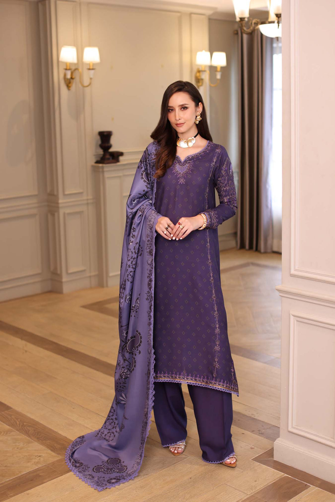Saadia Asad | Winter Printkhaas 25 | D6 - B - Official Saadia Asad stockist in UK - Sakeena London