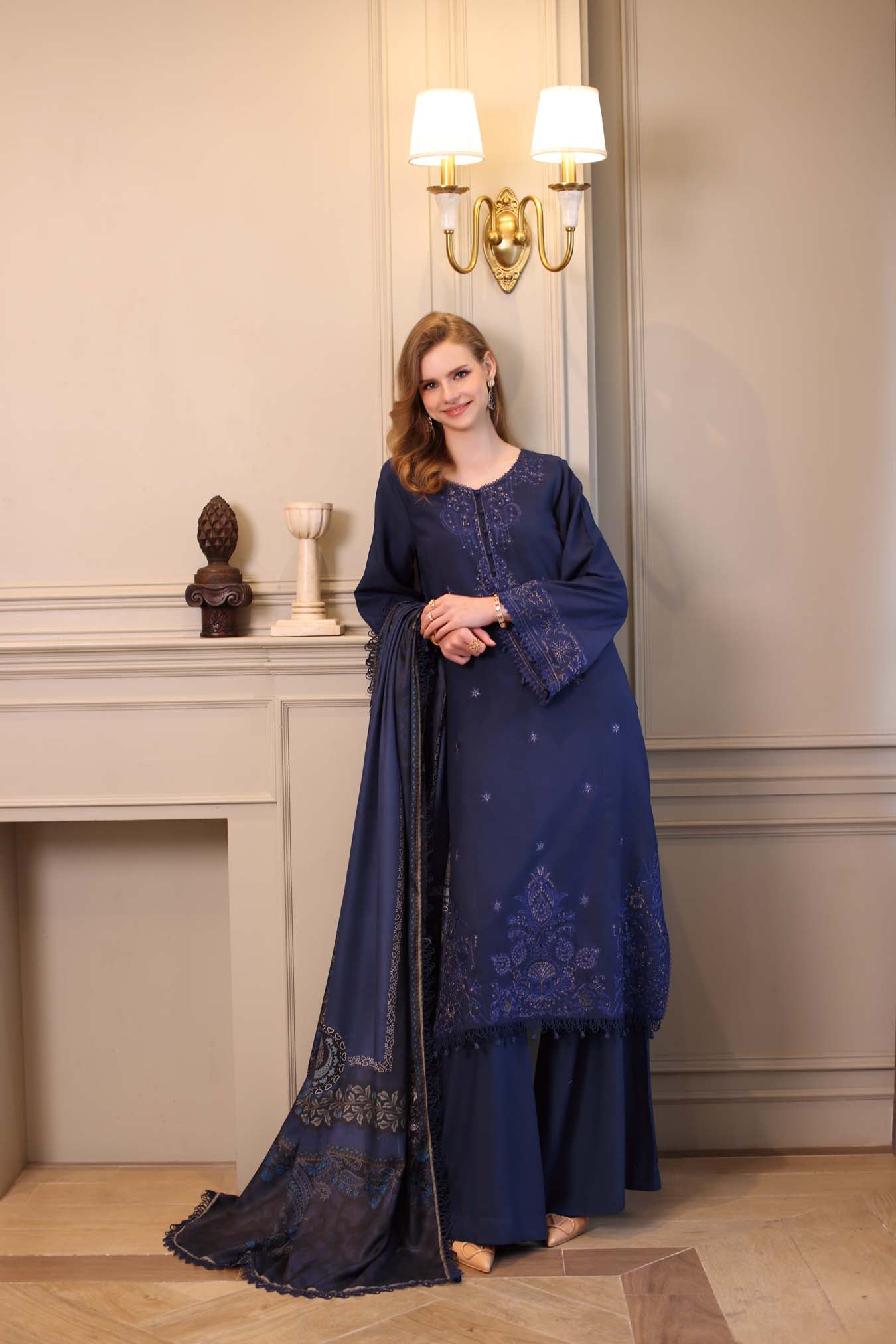 Saadia Asad | Winter Printkhaas 25 | D7 - B - Official Saadia Asad stockist in UK - Sakeena London