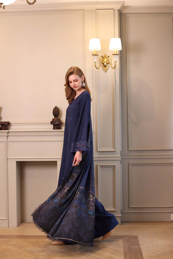 Noor by Saadia Asad | Winter Embroidered Printkhaas 25 | D7 - B - Official Noor by Saadia Asad stockist in UK - Sakeena London