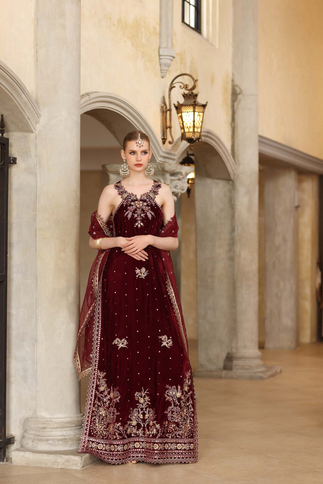 Noor by Saadia Asad | Handcrafted Velvet 25 | Naqsh - Official Noor by Saadia Asad stockist in UK - Sakeena London