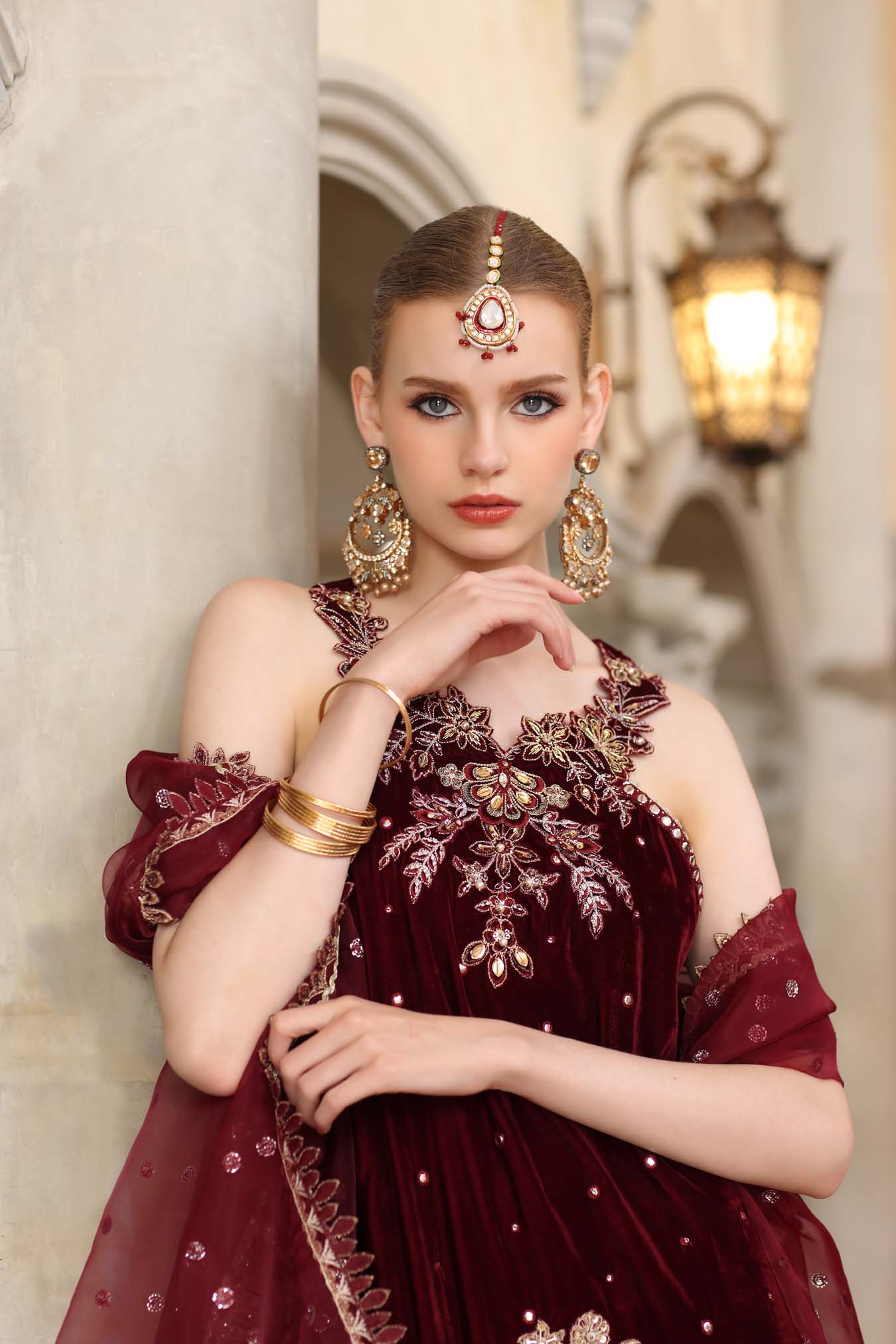 Noor by Saadia Asad | Handcrafted Velvet 25 | Naqsh - Official Noor by Saadia Asad stockist in UK - Sakeena London